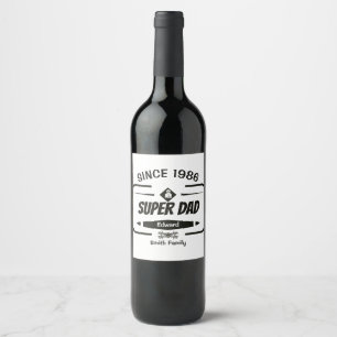 Würdigung des Superhelden Weinetikett