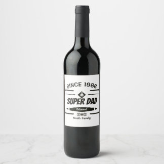 Würdigung des Superhelden Weinetikett