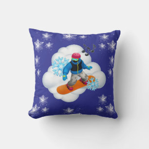 Wurf Kissen Snowboard-Stimmung