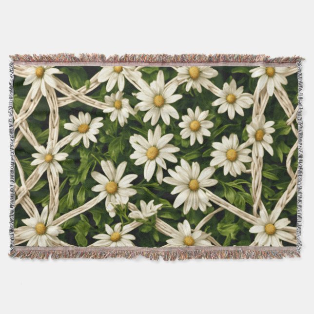 Wurfdecke Ewige Blüte Weidengeflecht Wurfdecke Decke (Vorderseite)