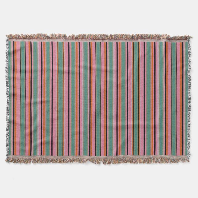 Wurfdecke mit strukturiertem Streifendesign Decke (Vorderseite)