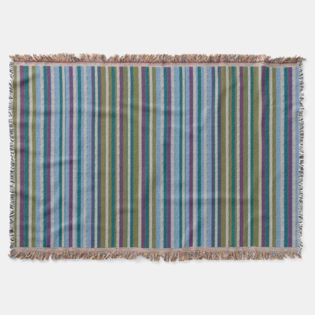 Wurfdecke mit texturiertem Streifendesign Decke (Vorderseite)