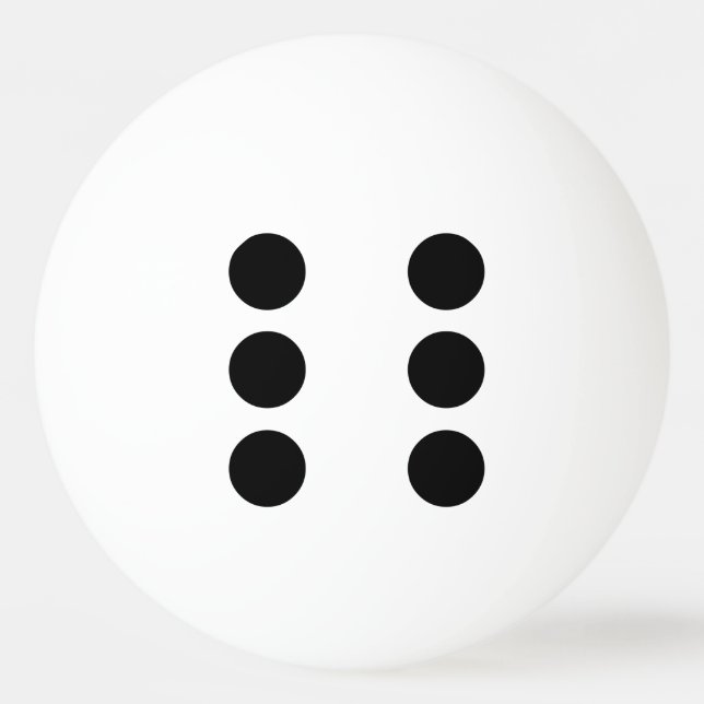 Würfel 6 tischtennisball (Rückseite)