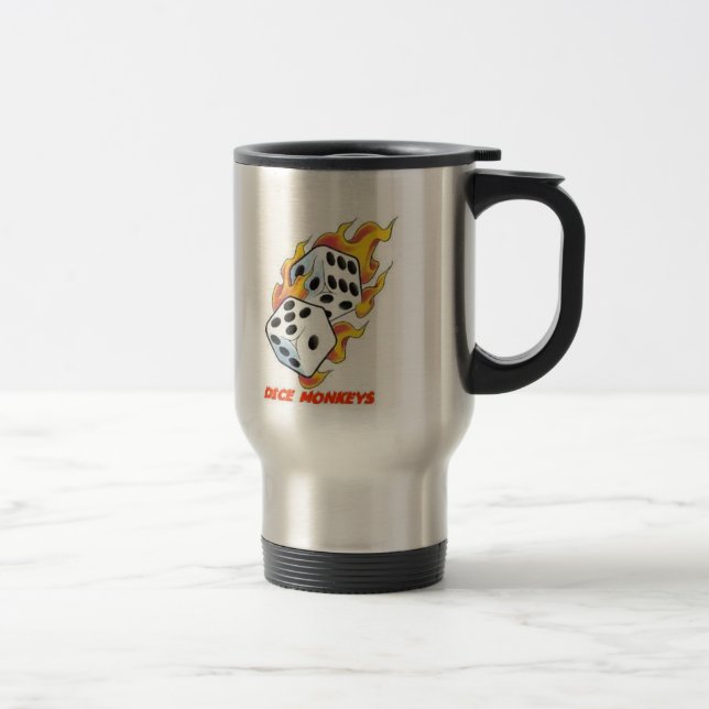 Würfel-Affe-Reise-Tasse 2 Reisebecher (Rechts)