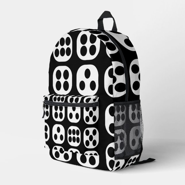 Würfel Bedruckter Rucksack (Rückseitige Ecke Rechts)