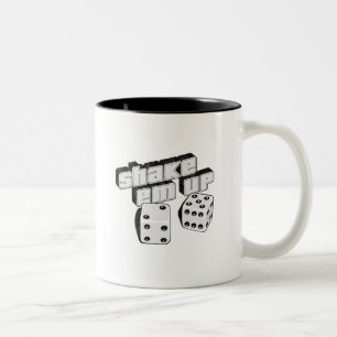 Würfel Erschütterungs-EM oben - Zweifarbige Tasse
