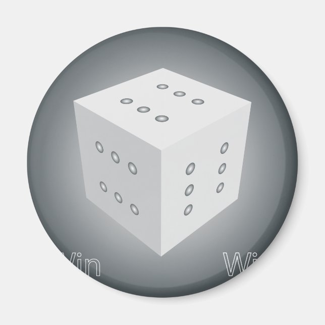 Würfel gewinnen magnet (Vorne)