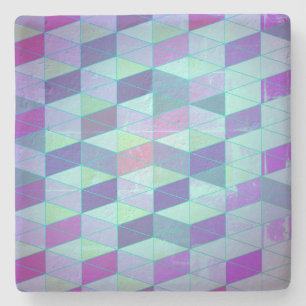 Würfel in Dreiecke geometrisches Muster Steinuntersetzer