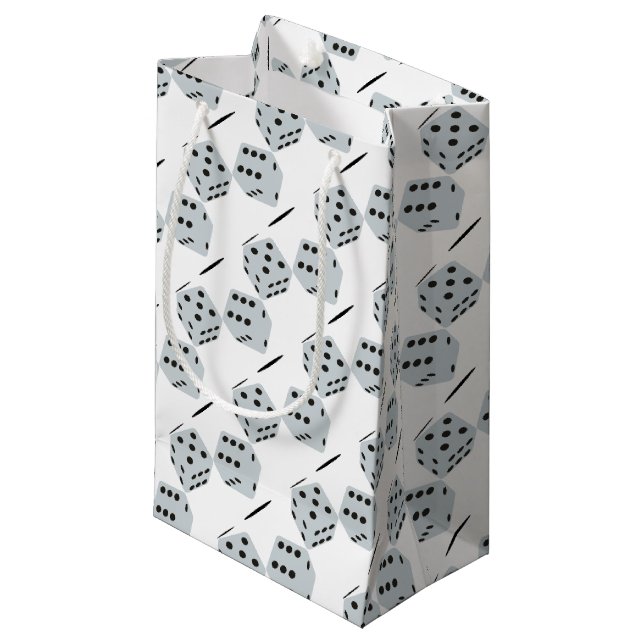 Würfel Kleine Geschenktüte (Vorderseite Schrägansicht)