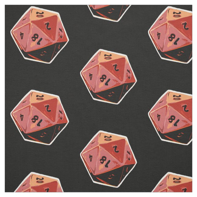 Würfel-Kunst-Gewebe des Gamer-d20 Stoff (Muster)