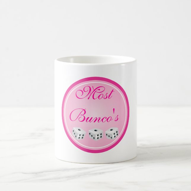 Würfel mit dem rosa Kreis kundengerecht Kaffeetasse (Mittel)
