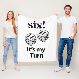 Würfel rollen Sechs Ich bin dran Würfel rollen Fleecedecke