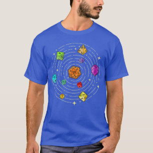 Würfel-Set im Weltraum-RPG-Tabletop-Spiele D20-Tab T-Shirt