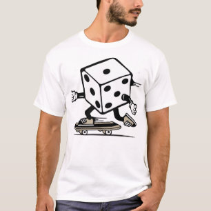 Würfel-Skater-Skateboard T-Shirt
