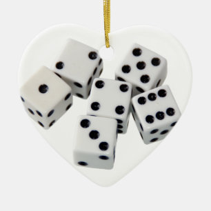Würfel-Spiele Keramik Ornament