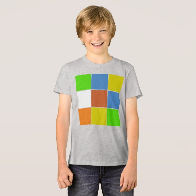Würfel-Tee Tri-Blend Shirt (Vorderseite voll)