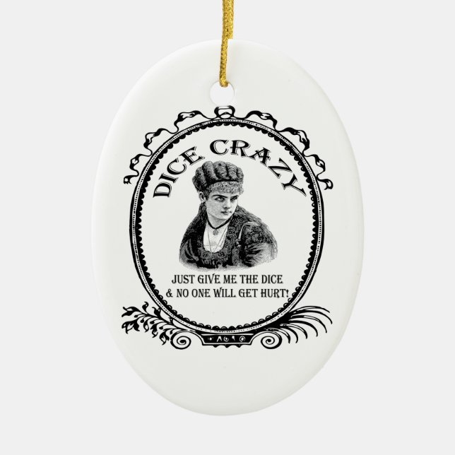 Würfel verrückt keramik ornament (Vorne)