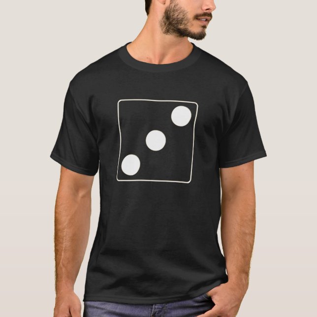 WÜRFEL-Zahlen von Weiß der Zacken 3 + Ihre Ideen T-Shirt (Vorderseite)