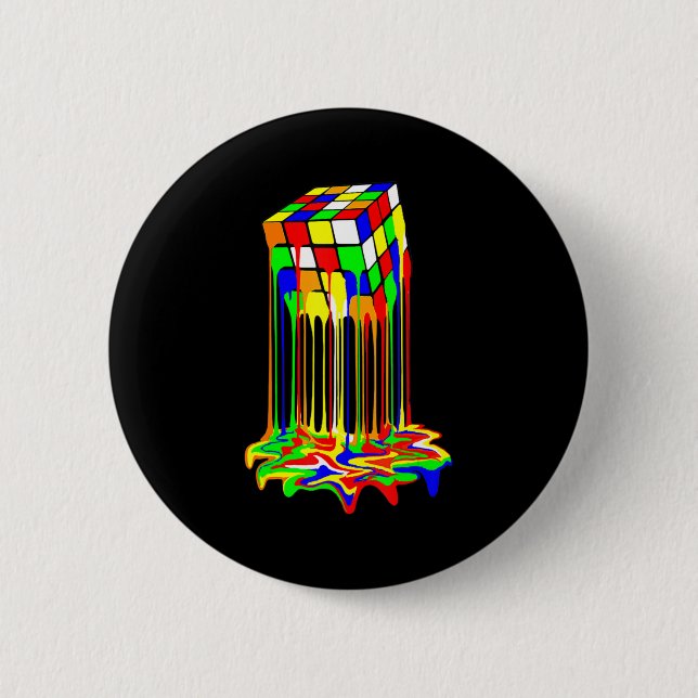 würfelfarbige phantastische Grafik Button (Vorderseite)