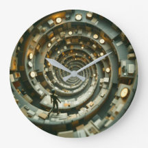 Würfelgefängnis-Abstieg der Fristen-Wanduhr