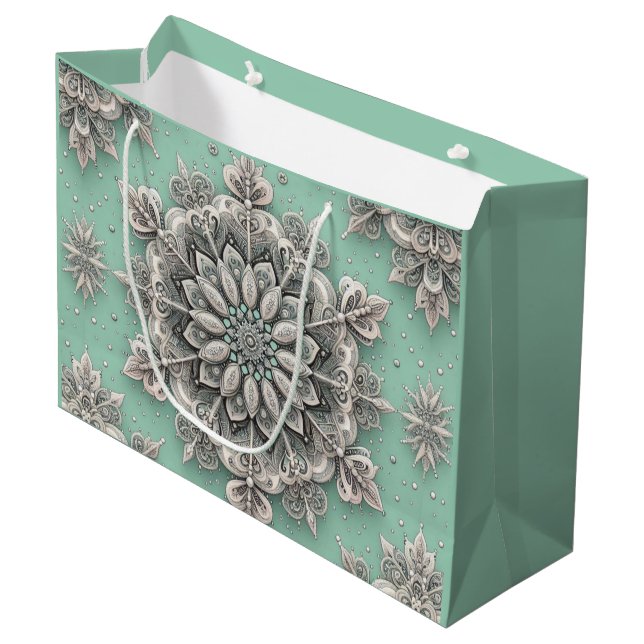 Würfelhocker Große Geschenktüte (Vorderseite Schrägansicht)