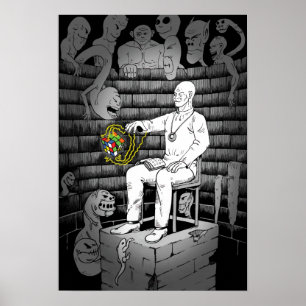 Würfelmagie und Monster Poster