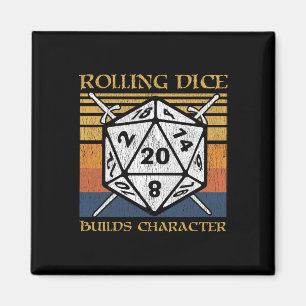 Würfeln Baut Charakter Funny Rpg Brettspiel G Magnet