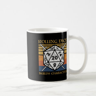 Würfeln bildet den Charakter Lustiges Rpg Brettspi Kaffeetasse