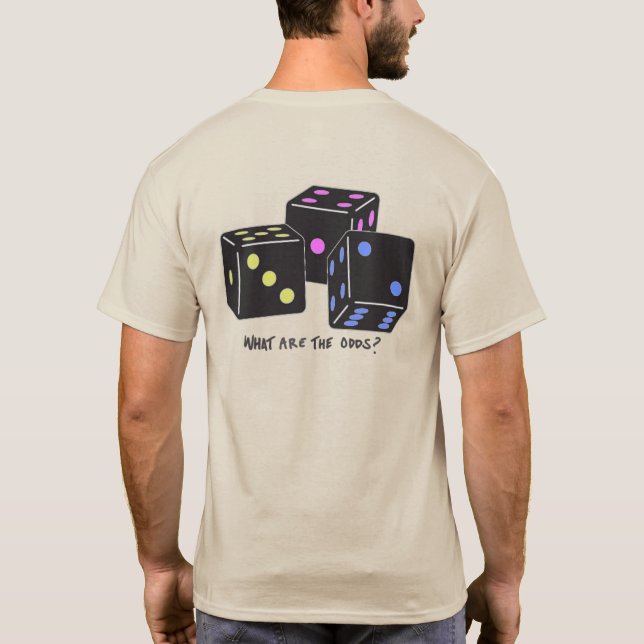Würfeln - zwei Bilder T-Shirt (Rückseite)