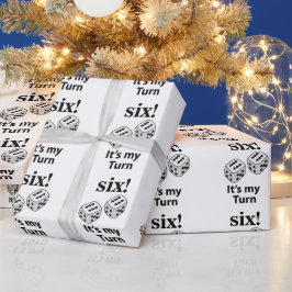 Würfelrollen sechs Es ist meine Rolle würfeln Geschenkpapier