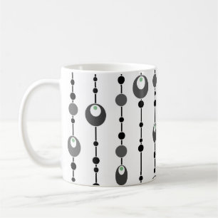 Wurfkissen Abstrakte Retro-Design-Verzierung Dekor Kaffeetasse