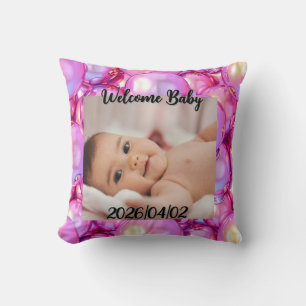Wurfkissen Benutzerdefinierte Willkommen Baby Foto Kissen