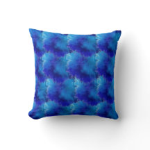 Wurfkissen Blau Kunst