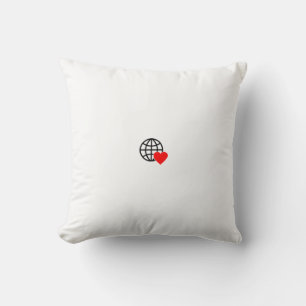 Wurfkissen Globus- und Herz-Design Kissen
