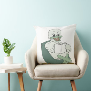 Wurfkissen mit lesendem Entenmotiv Kissen