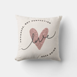 Wurfkissen – Rosa Glitter-Herz-Liebesdesign | In Kissen