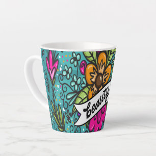 Wurfkissen Schönheit mit Blumen Milchtasse