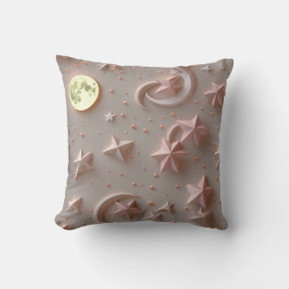 Wurfkissen - Soft Beige Blush Celestial Mond Kissen
