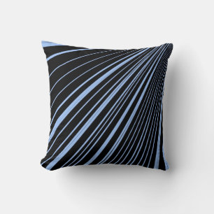 Wurfkissen Streifen Blau Schwarz Kissen