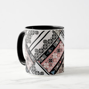 Wurfkissen Tribal ethno traditionell geometrisch  Tasse