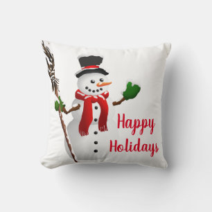 Wurfkissen-Weihnachts-Schneeflocken & Schneemann Kissen