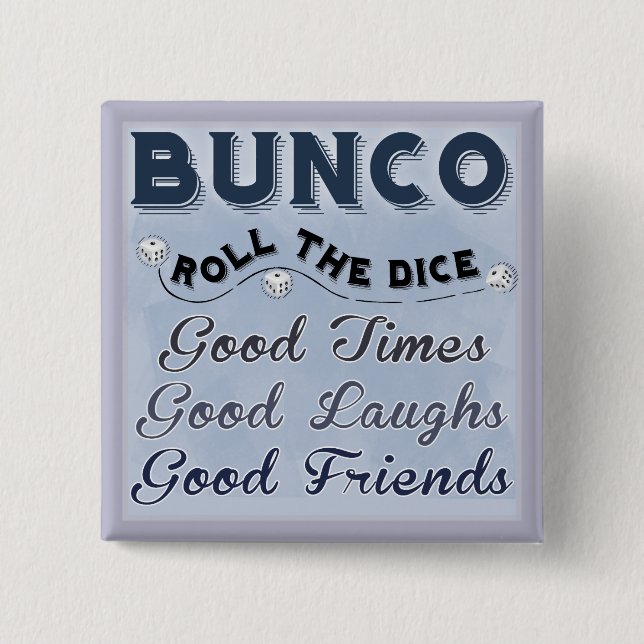 Würfle Bunco Knopf Button (Vorderseite)