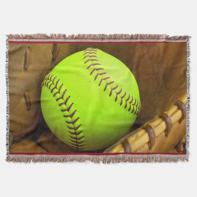 Wurfs-Decke der Softball-gelbe schnelle Decke (Vorderseite)