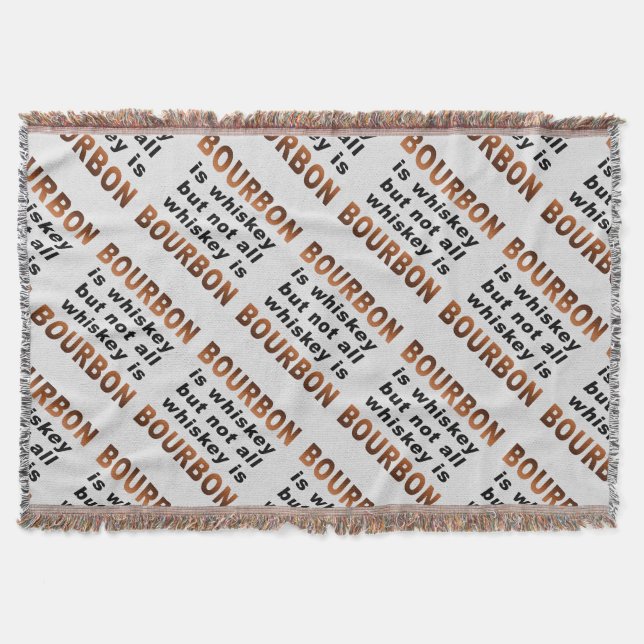 WURFS-DECKE - nicht aller Whisky ist BOURBON! Decke (Vorderseite)