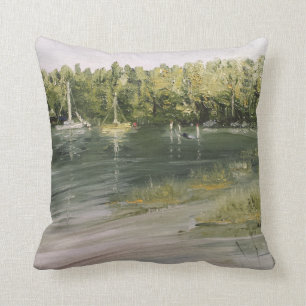 Wurfs-Kissen der Baumwolle16 x 16 - zwei Boote Kissen