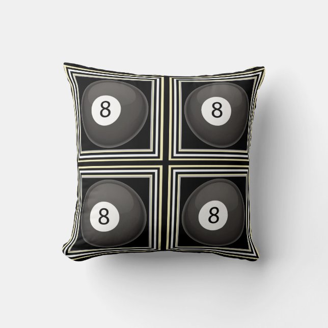 Wurfs-Kissen des Billard-8-Ball Kissen (Vorderseite)