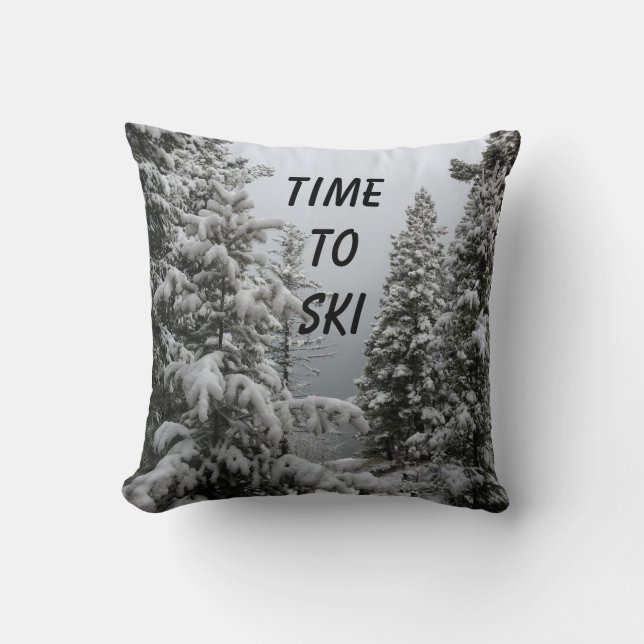 Wurfs-Kissen für Skifahrer Kissen (Vorderseite)