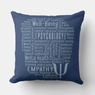 Wurfskissen der PSYCHOLOGIE Wort-Wolke Kissen