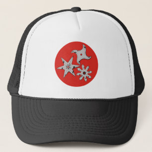 Wurfsterne Ninja shuriken Truckerkappe