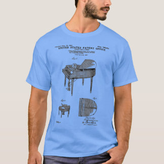 Wurlitzer Piano Patent Black (2) T-Shirt